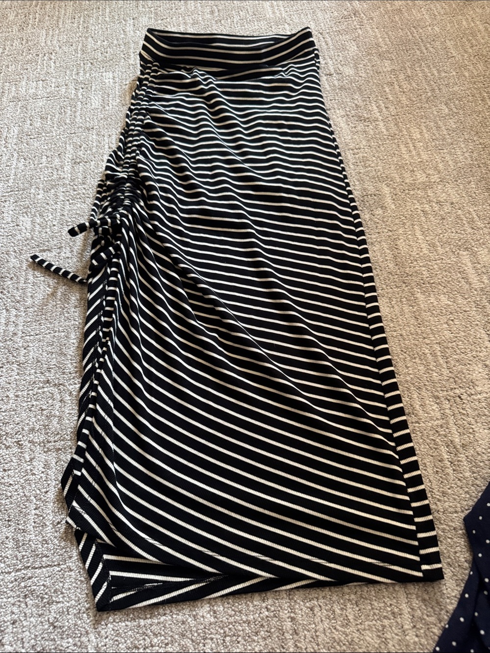 LNA Clothing striped midi skirt